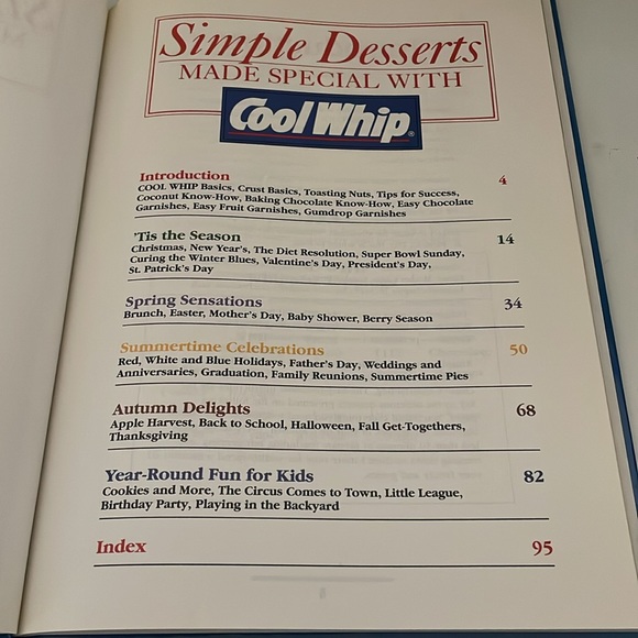 Favorite All Time Recipes Simple Desserts Made With Cool Whip 1994 - Picture 4 of 6